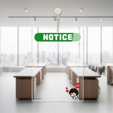 NOTICE19 걸이형 아크릴 메모보드 알림 게시판 210x300mm 투명판, 상세페이지 참조