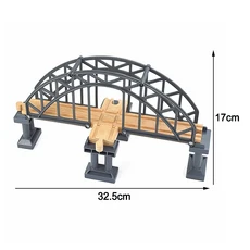 어린이 선물용 나무 기차 트랙 레이싱 철도 장난감 모든 종류의 브릿지 액세서리, 07 Grey Corss Bridge