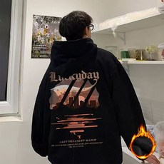 오스틱니 초특가 90kg까지 빅사이즈 남성용 봄 가을용 기모 후드 트레이닝 맨투맨