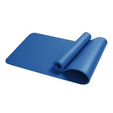 【單人加大加厚】瑜珈墊 NBR環保瑜珈墊 超厚瑜伽墊 運動器材 瑜珈巾 宅配現貨 183cm*80cm*15mm, 1個, 單人加大 深藍(附綁帶 網套), 深藍
