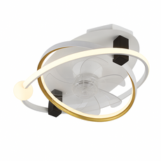 新款搖頭led風扇燈, 白色