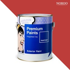 노루페인트 팬톤페인트 외부용 익스테리어, 1개, 무광 18-1555 MoltenLava, 4L