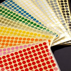 크리에잇투 원형컬러 라벨스티커 8mm, 블루