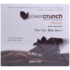Power Crunch 黑巧克力蛋白棒 無麩質, 12件, 43克