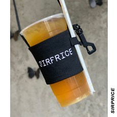 SIRPRICE 品牌環保杯套 附掛鈎, 1個, 黑