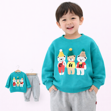 남아 곰돌이 맨투맨 상하세트 유아 조거 트레이닝복