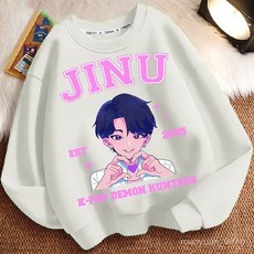 Kpop獵魔女團春秋冬新款男女小中大兒童衛衣加厚寬鬆休閒圓領長袖 KIXM