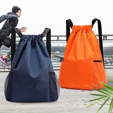 스트링백 운동가방 주머니형 백팩 나일론가방, 1개, 블랙_L