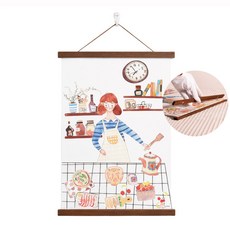 마벨인홈 원목 자석 행잉 프레임 포스터 족자, 1개, 티크
