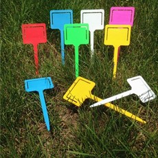 화분 텃밭 다육 이름표 플라스틱 가드닝 라벨, 그린(012804)