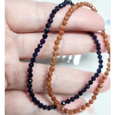 晶寶水晶 藍砂石 金砂石 手鍊 刻面珠 切面珠 圓珠 3mm手珠