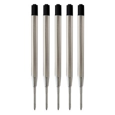 고급 리필심 부드러운 볼펜심 1mm, 5개, 블랙