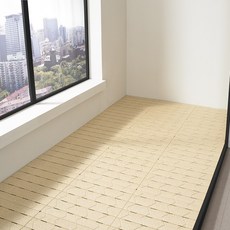 알뜨리 층간소음방지 베란다 거실 놀이매트 2P 베이지, 단품