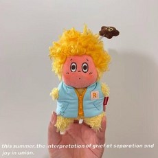 팝마트 우리는 반짝 반짝 작은별 인형옷 세트 겨울 조끼 인형의상, 스타맨 인형에 적합, 블루 코튼 조끼(인형 제외)