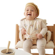 아이주 방수 포켓 턱받이 자기주도이유식 자기주도식 턱받이 신생아 아기 돌 아기 턱받이, 1개, 1개입, 러블리양