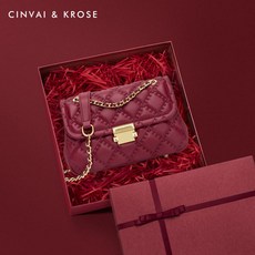 CINVAL & KROSE 鏈條包包 女款 單肩斜挎包 菱格包