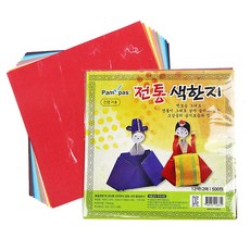 (팜파스) 500 전통 색한지 색종이 15cm 12색 12매, 1팩
