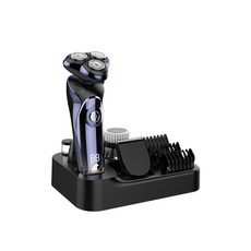 LC 4D多功能水洗電動刮鬍刀4合1男性護理組，舒適刮鬍體驗，多功能理容, 藍色, 210001