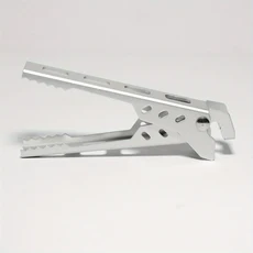 1pc 알루미늄 합금 Anti-Scalding 냄비 클립 - 캠핑 바베큐 주방 피크닉 식기에 적합합니다, 01 silver