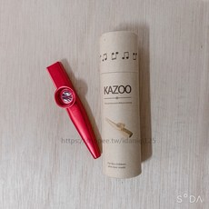 卡祖笛 KAZOO (金屬材質) 鴨子笛 - 附贈紙筒 簡單上手 烏克麗麗伴奏樂器, 紅色, 1個