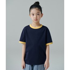 무신사 스탠다드 MUSINSA STANDARD KIDS 릴렉스드 링거 티셔츠 [네이비] MKCTS5K05-NA 418566