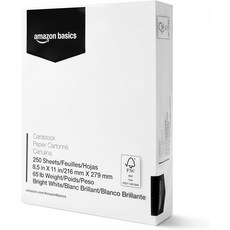 아마존 베이직 카드스톡 페이퍼 8.5인치 x 11인치 65파운드176gsm 96개의 밝은 흰색 250매의 시트