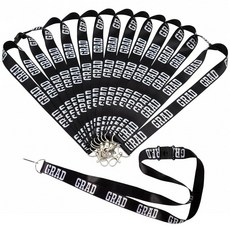 Fun Express Grad 블랙 브레이크어웨이 랜야드 - 12피스, Fun Express Grad 블랙 브레이크어웨이 랜야