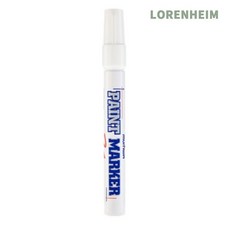 로렌하임 문화 페인트마카 백색 유성마커 철재 플라스틱 표기용 12개입 페인트잉크마카