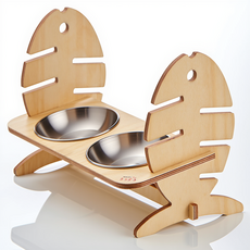 고양이 밥그릇 물그릇 원목 사료선반 반려동물 높이조절 식기 국산 자체생산, 1개, 반려동물 사료 선반
