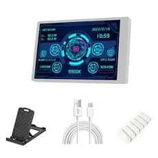 3.5 인치 디스플레이 화면 모니터 320x480 AIDA64 보조 화면 라스베리 파이 컴퓨터 ITX PC 케이스 용 2 Usb, [01] WHITE