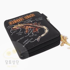 고주파음각 크레스티드 게코 동전지갑 휴대용지갑 검정지갑 어린이반지갑