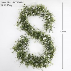 超密美藤條假藤蔓 仿真花綠植 藤條壁掛 婚慶造景 植物牆商場酒店吊頂裝飾花 牆面裝飾藤蔓, 歐式幸運草藤曼, 1個