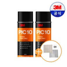 3M 접착제 제거제 잔사 낙서 제거 프리미엄 스티커크리너 PIC10 사은품 행주 증정, 2개