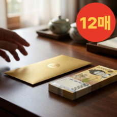 2026년 부자되는 설날 세뱃돈 용돈 봉투 12매, 12개, 골드