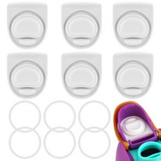 ZONBBEE Owala FreeSip 680.4g24온스 946.4ml32온스 물병 뚜껑 인서트 캡 씰 부품 500.9/50.9/70.9/81.9/91.2/1.1kg16/1, 6 Complete Seal Set, 6 White Set