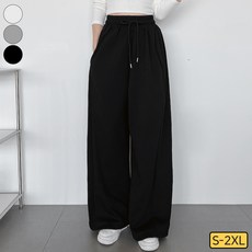 여리진 여성용 숏/롱기장 완벽 뱃살 커버! 넓은 밴드 와이드 투웨이 조거/와이드핏 바지 팬츠 트레이닝 빅사이즈까지