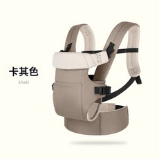 DFMEI 愛兒寶雙肩多功能透氣嬰兒揹帶橫抱簡易輕便前後抱背, 卡其色