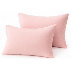 COTTON STICH 유아용 베개 커버 2개 세트 미니 베개 커버 600수 면 아동용 부드럽고 가벼운 베개 커버 (와인 유아 30.5 x 40.6cm(12 x 16인치, Toddler 16x20 Zipper, 핑크 단색