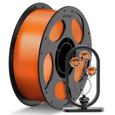 애니큐빅 페트지 필라멘트 1.75MM 번들 3D 프린터 필라멘트 1KG 재사용 가능한 스풀 6KG 반투명 브라운 + 핑크 올리브 투명 보라색 그레이, 30 1kg Petg Translucent Orange
