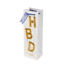 케이크워크 싱글-보틀 백 와인케이스, 1개, HBD Balloon Birthday