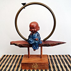 自在坊茶具 小和尚倒流香 櫥窗展示 手工創意 香爐 禪意擺件, 1個