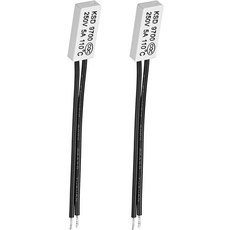 리파워 KSD9700 NC 110C 온도 조절 스위치 조절기 열 보호 - 일반적으로 닫힘250V 5A플라스틱2Pcs