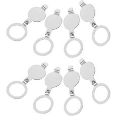 야든펀 8pcs 고양이 눈 뒷면 커버 피스 핍홀 도어 뷰어 아파트용 프라이버시 홀 교체 실버, 1세트