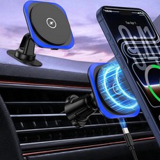 Magsafe 자동차 마운트 충전기 15W 마그네틱 무선 차량용 아이폰 17 16 15 14 13 12 시리즈 삼성 갤럭시 S25 S24 S23 S22 S21 S20 울트라, Magsafe 자동차 마운트 충전기, 15W 마그네틱