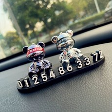 경량 바이크 보호대 클래식 제품 라이딩 레트로헬멧 모터사이클 클래식헬멧 반모 스쿠터, 2.실골드 곰+블골 곰+흑 번호판