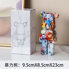 폭력적인 곰 장식품 창조적 인 재미있는 거실 TV 캐비닛 장식 어린이 돼지 저금통 트렌드 오피스 클럽 장식, 27cm, 사용자 정의 이름 3, 1개