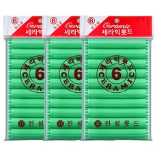 오라이브 진성 셀프파마 세라믹 헤어 롯드 6호, 3개, 녹색
