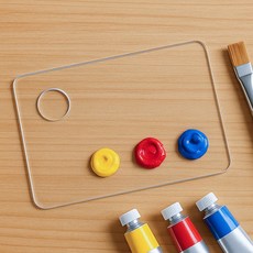 블루라운지 굿드로잉 투명 아크릴 팔레트 2P세트 직사각 10X15CM 플라스틱파레트, 1개, 1
