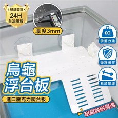 PJ小舖 烏龜曬背浮台 澤龜角蛙爬蟲兩棲 斜坡