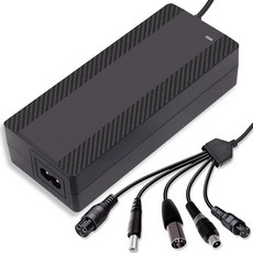 CraogeCoore 29.4V 2A 리튬 배터리 충전기 5-in-1 범용 플러그 스마트 24V 25.2V 25.6V 7S 팩 E-스쿠터 및 전기 장치와 호환 UL FCC, CraogeCoore 29.4V 2A 리튬 배터리 충전